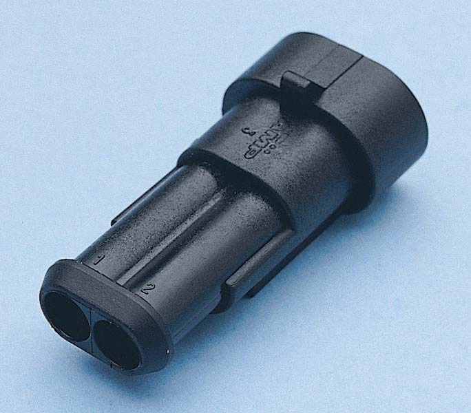 Lot 10 connect etanche 15mm p/ fiche male 2 plots - 17317