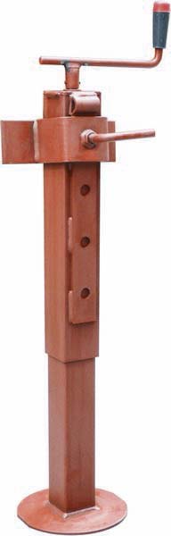 Béquille acier carré de 80mm course de 300mm 1200kg avec fixation réglable - 17538