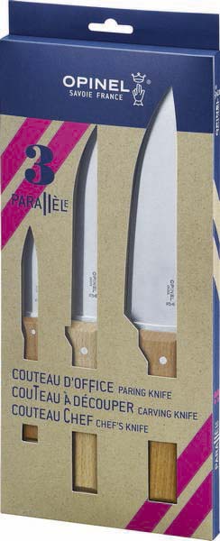 Couteau de cuisine avec lame en acier inox - boîte de 3 pcs OPINEL - 17651