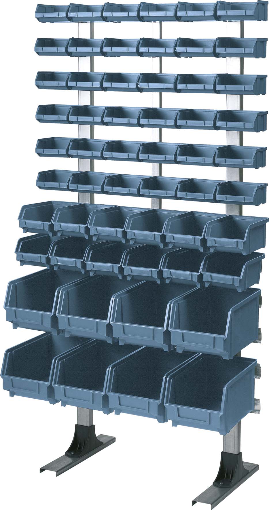 Etagère sur pieds avec 56 boîtes à bec 1250x600x300mm - 17714