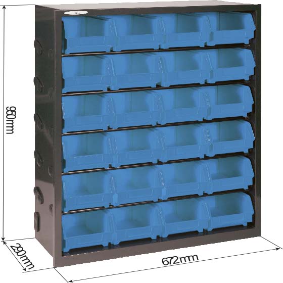 Armoire metallique 24 boites a bec 636x290x950 - 17727