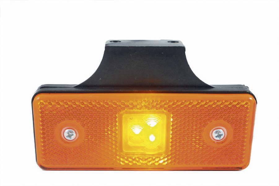 Catadioptre rectangulaire orange 110x41 a led sur languette - 17933