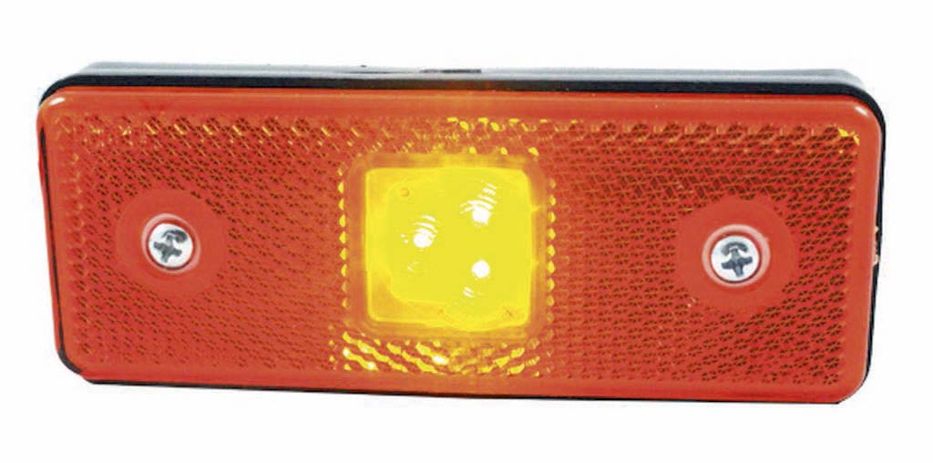 Catadioptre rectangulaire orange 110x41 a led SODIFLASH - 17938