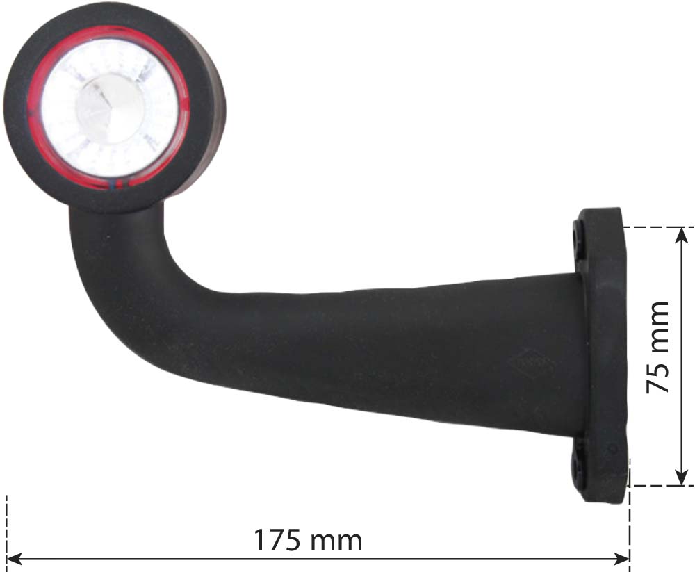 Feu de gabarit coude bicolore a led / cote gauche - 17949