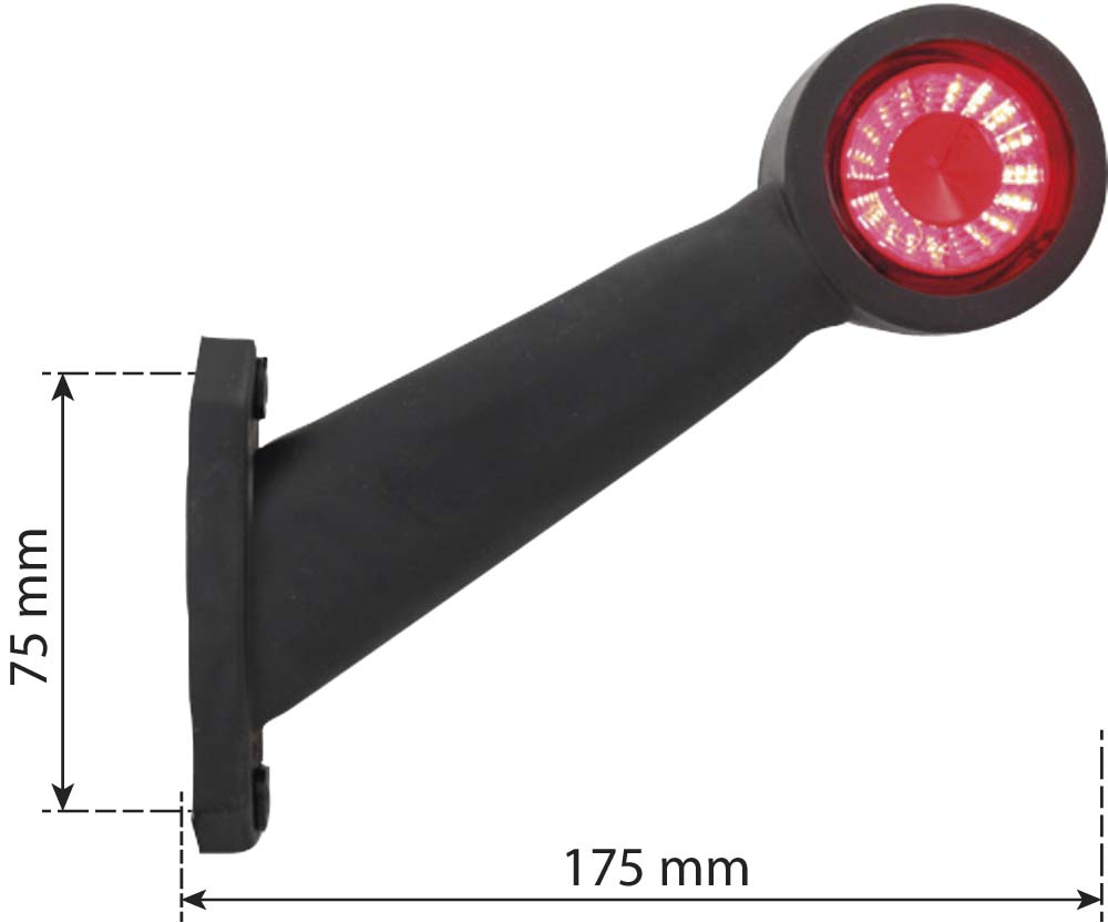 Feu de gabarit incline bicolore a led / cote droit SODIFLASH - 17953