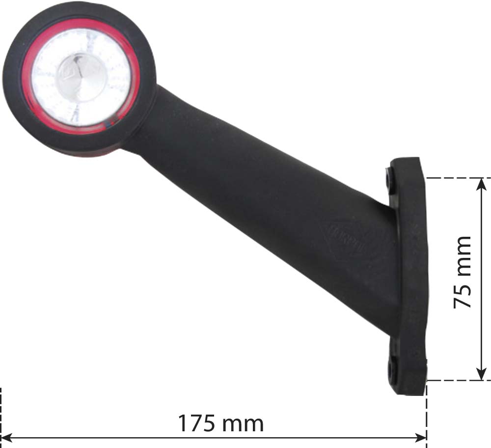 Feu de gabarit incline bicolore a led / cote gauche SODIFLASH - 17954
