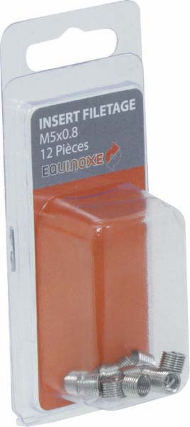 Blister 12pcs insert rechange m5x0.8 p/17980 EQUINOXE - 17982