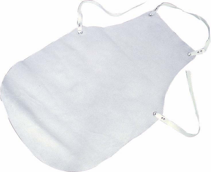 Tablier de soudeur en croûte de cuir blanc 600x900mm - 18140