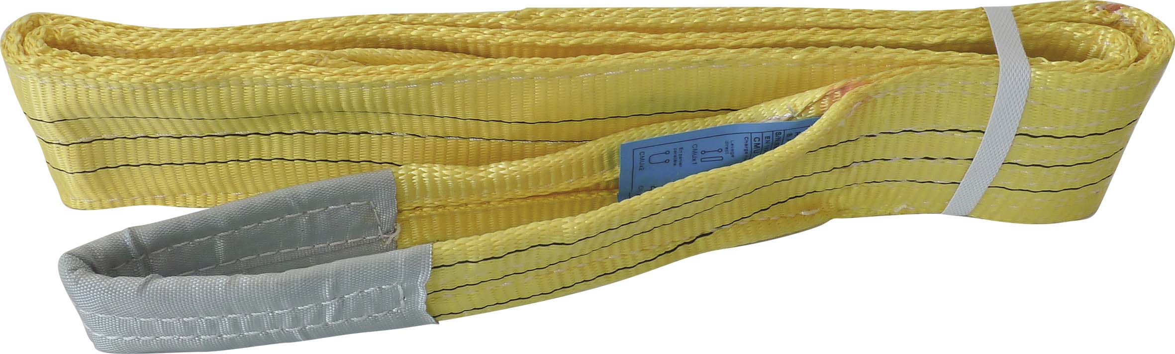 Elingue plate ARRIMUP avec boucles 90mm 3T 2,5m jaune - 18453