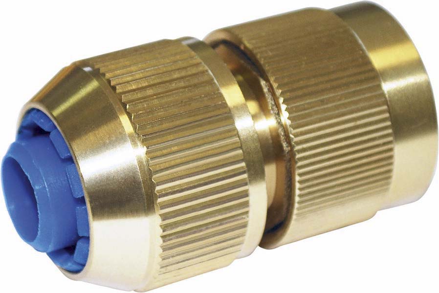 Raccord automatique laiton 3 billes bague bleue pour tuyau diam 15 BOUTTE - 18800