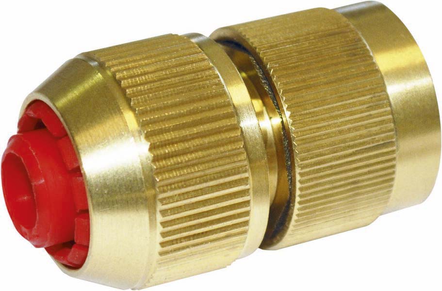 Raccord rapide laiton 3 billes avec stop eau pour tuyau de 15mm BOUTTE - 18889