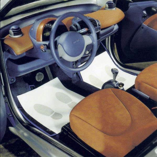 Boite 500 tapis de sol 'pieds' 40x35cm 70gr - 19176