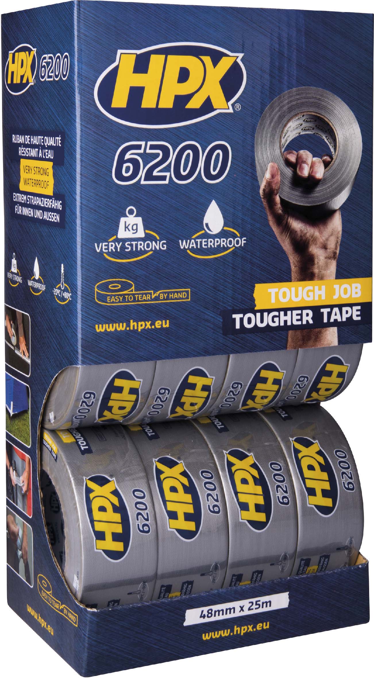 Presentoir 12 rouleaux de toile americaine argent 20380 HPX - 20381