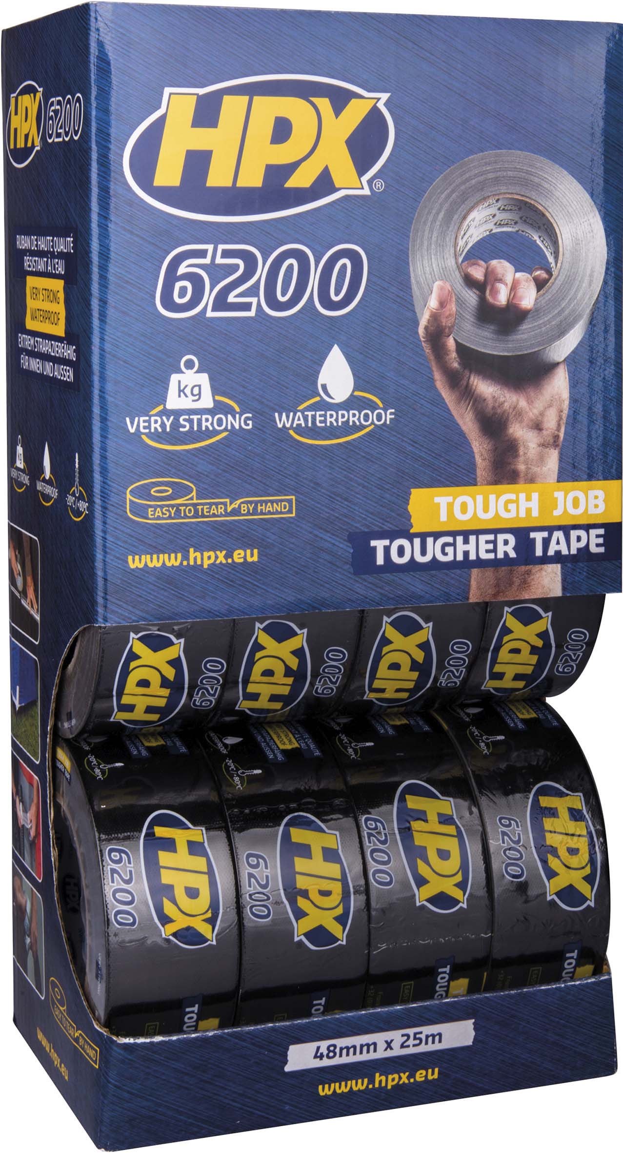 Presentoir 12 rouleaux de toile americaine noire 20382 HPX - 20383