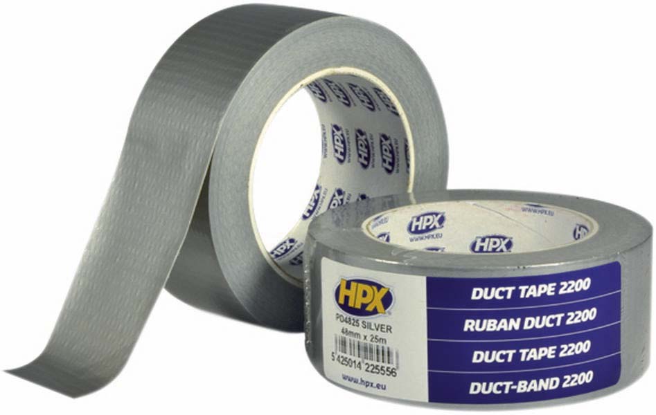 Toile adhesive dechirable argent 48mmx25m HPX - 20404
