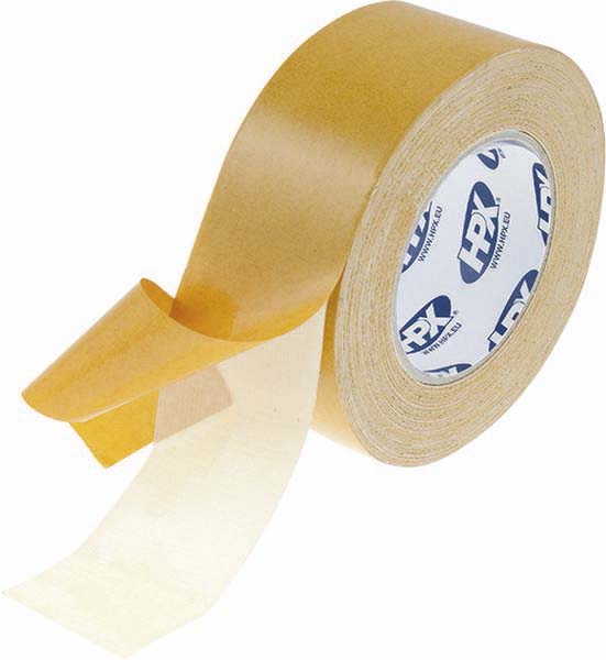 Ruban adhésif double face blanc 50x0,25mm 25m 27N spécial tapis HPX - 20458