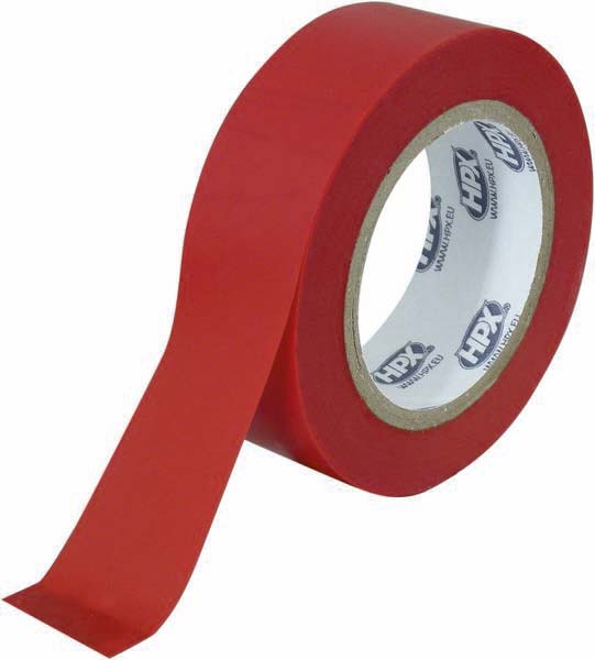 Ruban isolant pvc rouge 19mmx10m HPX - 20560