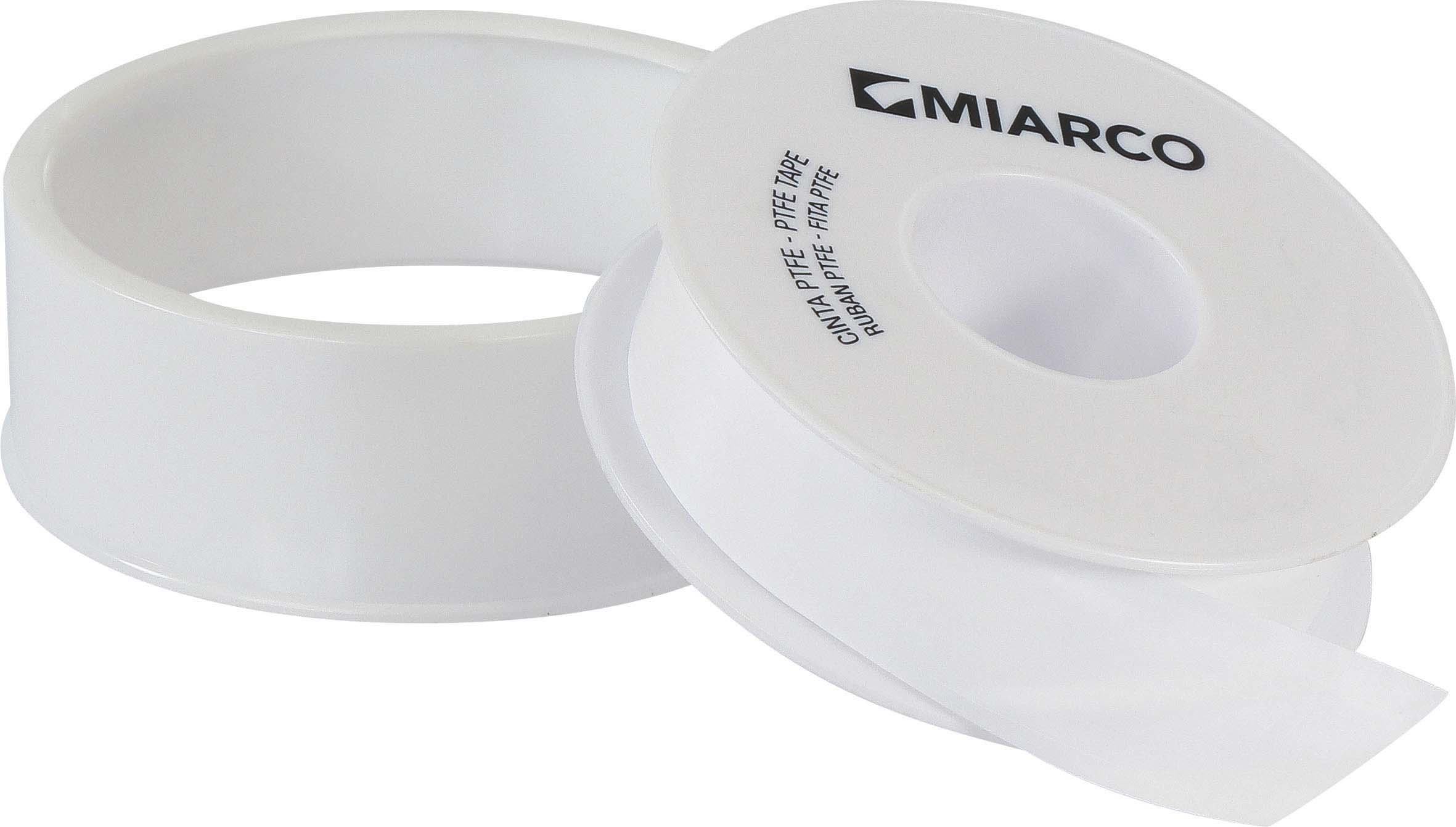 Ruban au ptfe blanc 12mmx12mx0.1mm homologue gaz MIARCO - 20568