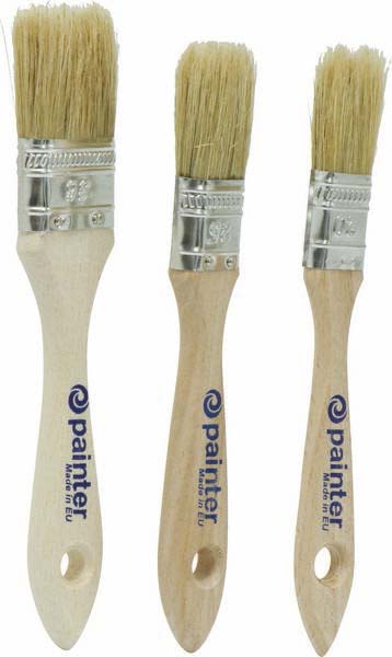 Lot de 3 pinceaux queue de morue acryl. 20/25/36mm DRAKKAR TOOLS - 22616