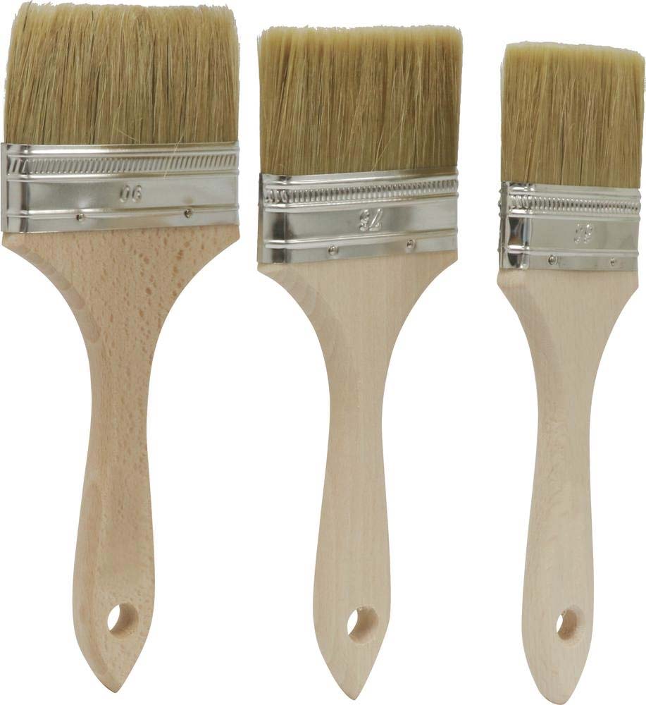 Lot de 3 pinceaux queue de morue acryl. 63/76/90mm DRAKKAR TOOLS - 22618