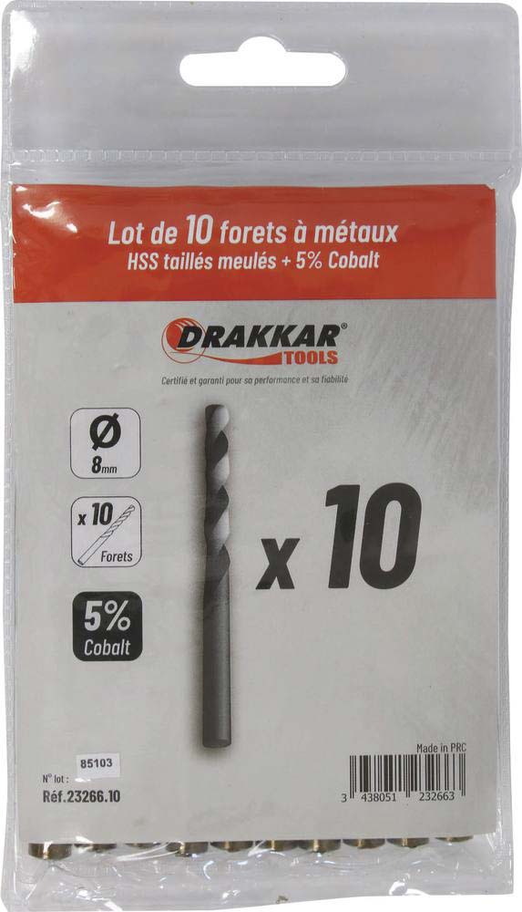 Forets à métaux hss DRAKKAR TOOLS - 23266