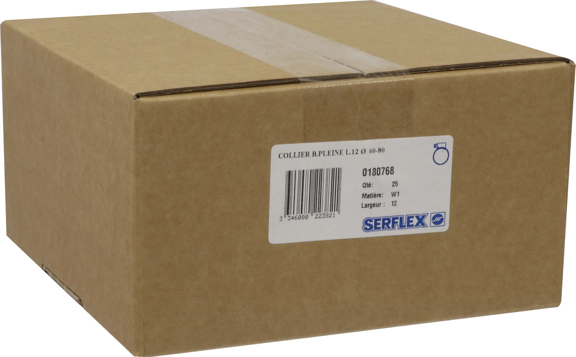 COLLIERS A CREMAILLERE BANDE PLEINE 12MM W1 60-80MM SERFLEX - BOITE DE 25 -2361325