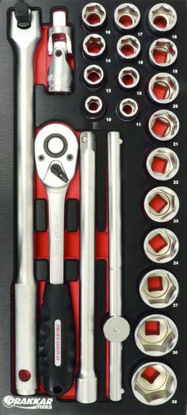 Servante 7 tiroirs 09217 + 4 tiroirs modules metal agri DRAKKAR TOOLS - 25056