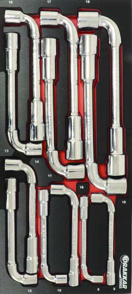 Servante 8 tiroirs rouge 09203 (6 tiroirs pleins +2 vides) module finition metal DRAKKAR TOOLS - 25088