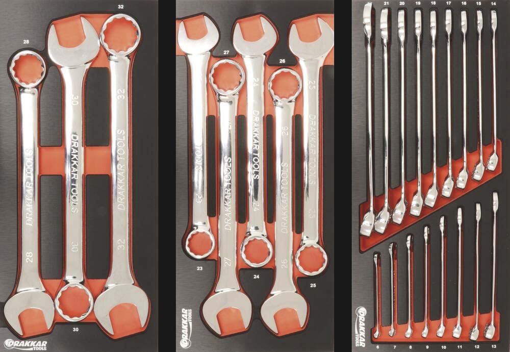 Servante d'atelier 7 tiroirs composée de 205 outils - modules finition métal DRAKKAR TOOLS - 25092