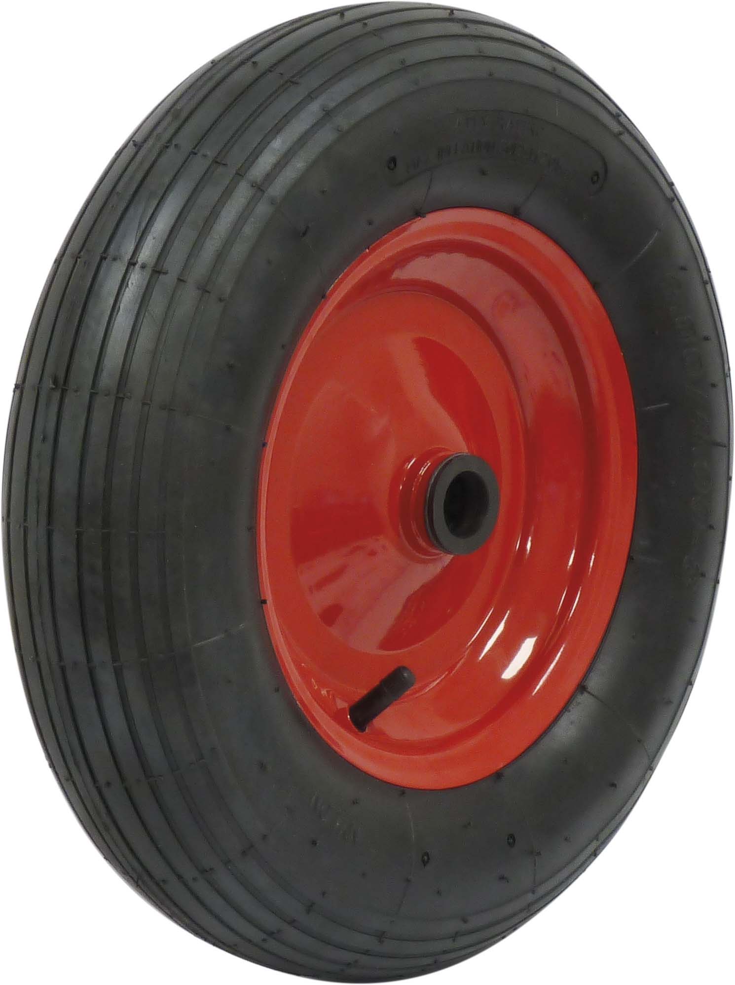 Roue gonflable jante acier 400x100mm alésage 25mm moyeu 75mm 150kg - 26308