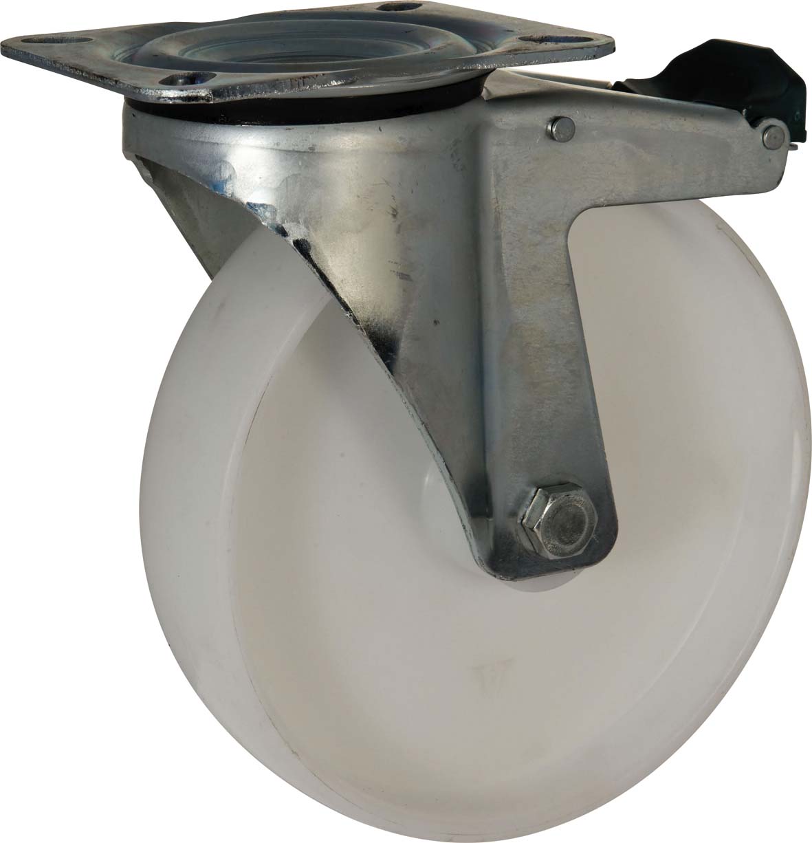 Roulette pivot.+frein pp blanc d.80 al rlx cu 100kgs - 26350