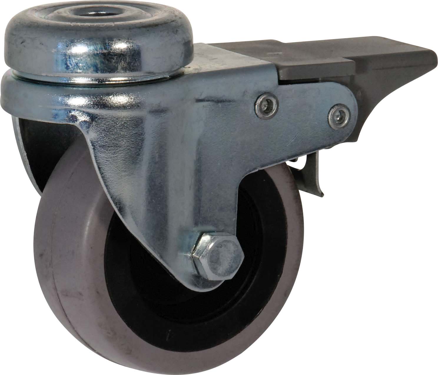 Roulette a oeil pivotante +frein d.50 al lisse 40kg - 26395