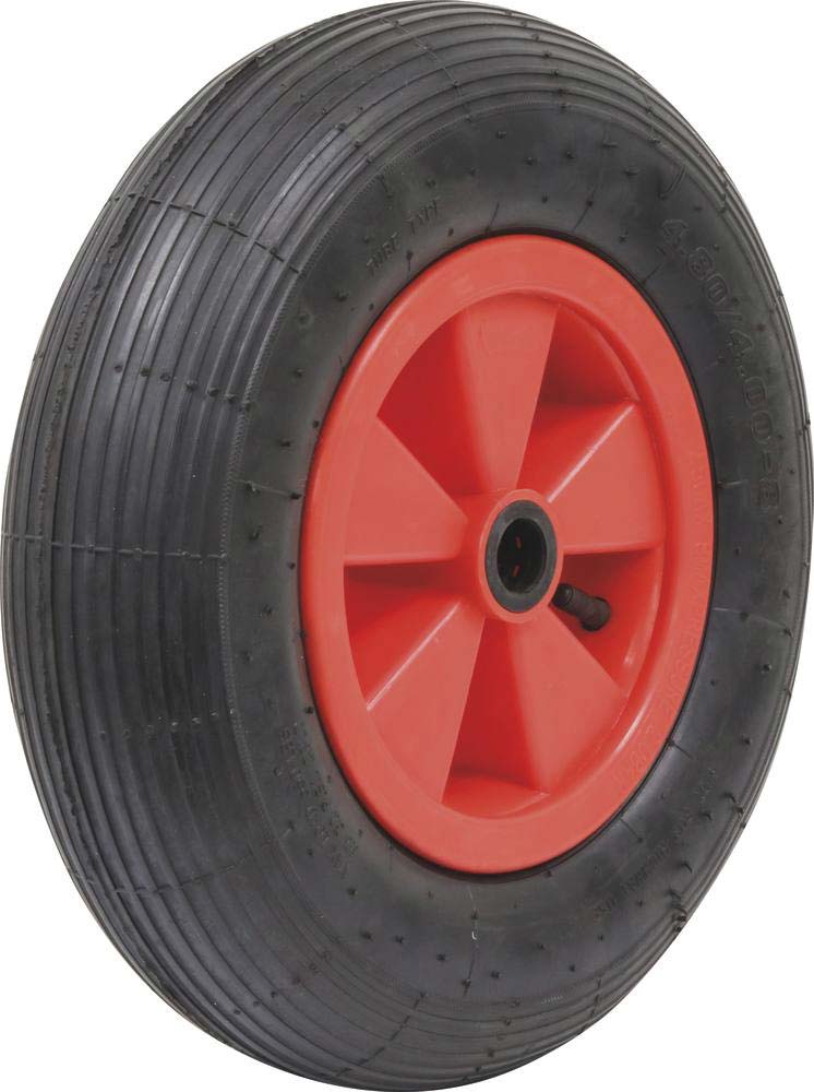 Roue gonflable jante PVC 400x100mm alésage 25mm moyeu 100mm 150kg - 26409