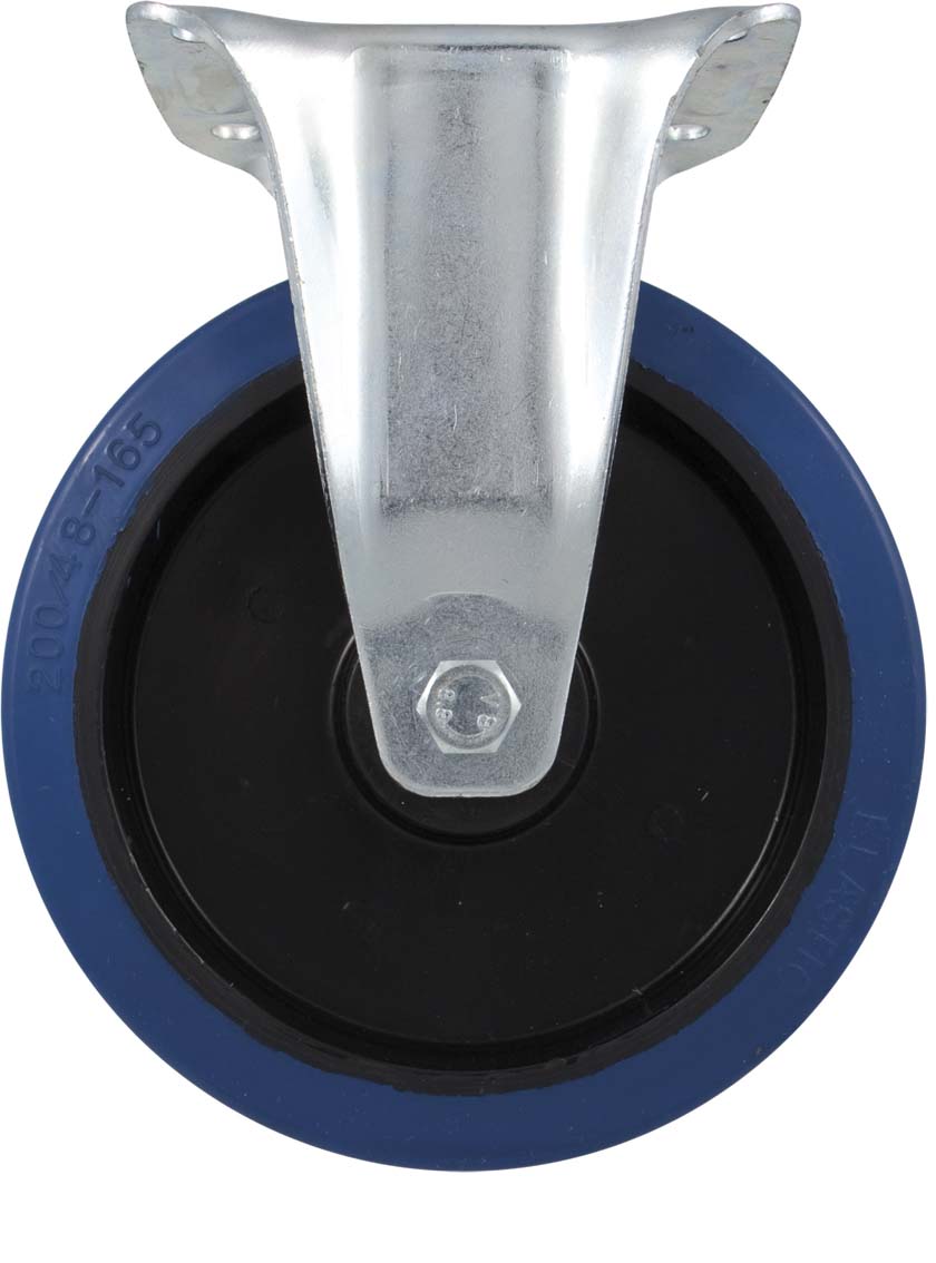 Roulette fixe chape zinguee bandage bleu d.80 120kg - 26430