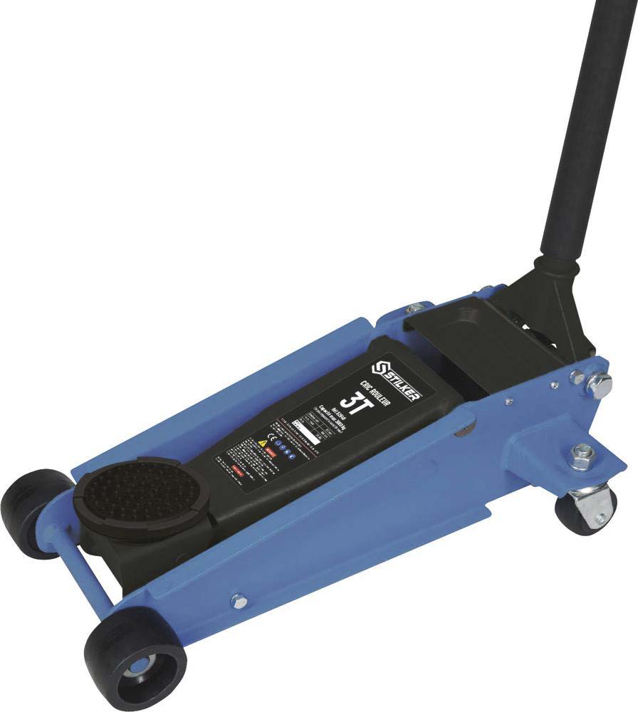 Cric rouleur 3T double piston 120/450mm longueur 595mm STILKER - 52548