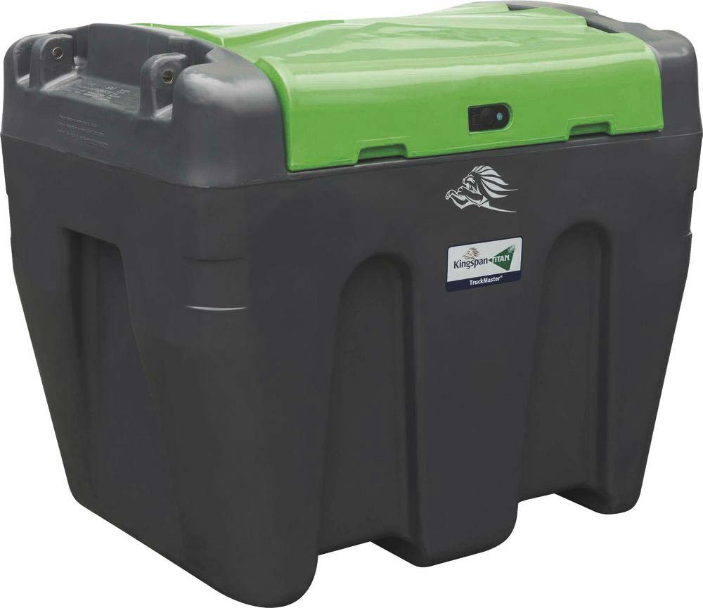 Cuve ravitaillement fuel pe 900l + kit pompe gasoil 12v 50 l/min et pistolet auto et capot KINGSPAN - 56010