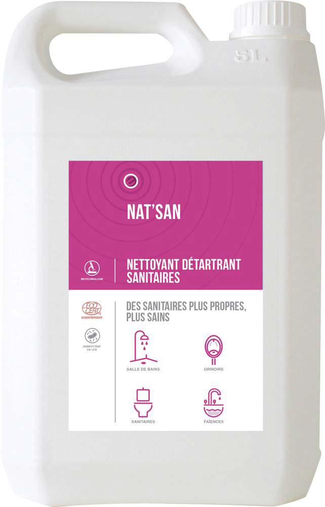 Nettoyant détartrant désinfectant sanitaires écocertifié - bidon de 5L ECOWAY - 57647