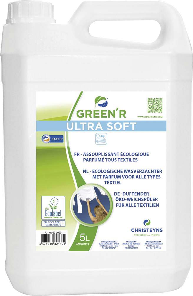 Assouplissant concentré hypoallergénique ECOLABEL - bidon de 5L CHRISTEYNS - 58045