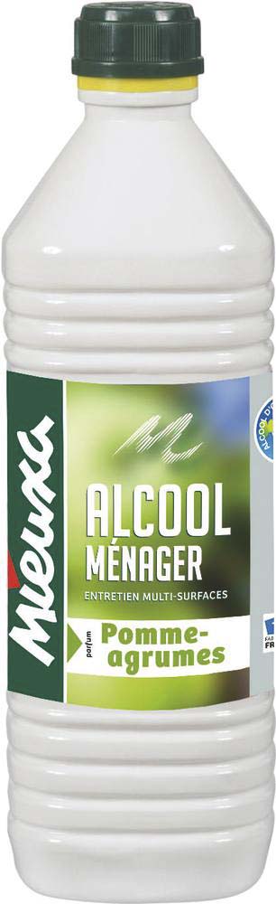Alcool ménager parfum pomme agrume - bouteille de 1L MIEUXA - 58240