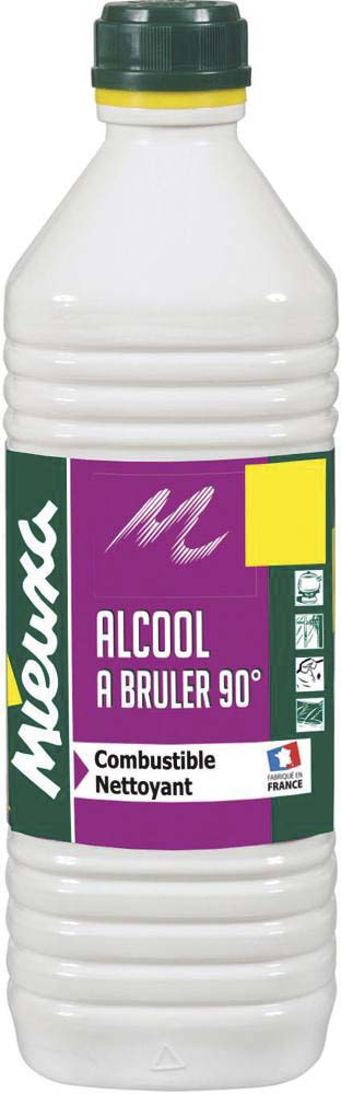 Alcool à brûler - bouteille de 1L MIEUXA - 58250