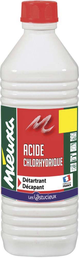 Acide chlorhydrique 23% - bouteille de 1L MIEUXA - 58255