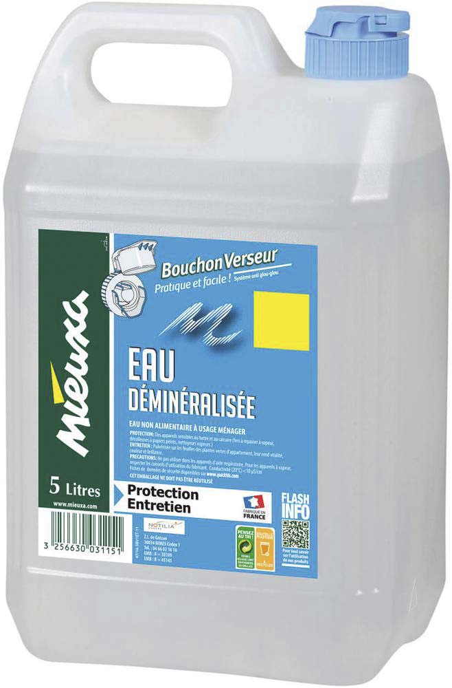 Eau déminéralisée - bidon de 5L MIEUXA - 58264