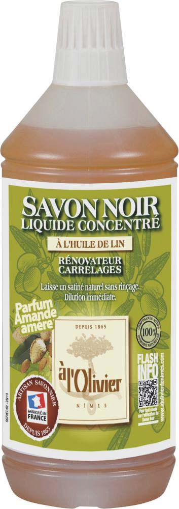 Bidon 1l savon noir liquide amande A L'OLIVIER - 58380