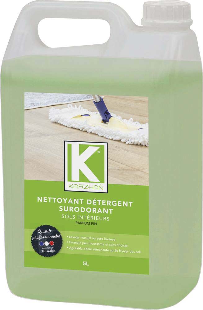 Nettoyant détergent surodorant sols parfum pin - bidon de 5L KARZHAN - 58500