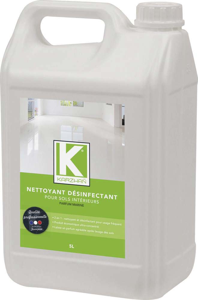 Nettoyant désinfectant surodorant parfum marine - bidon de 5L KARZHAN - 58510