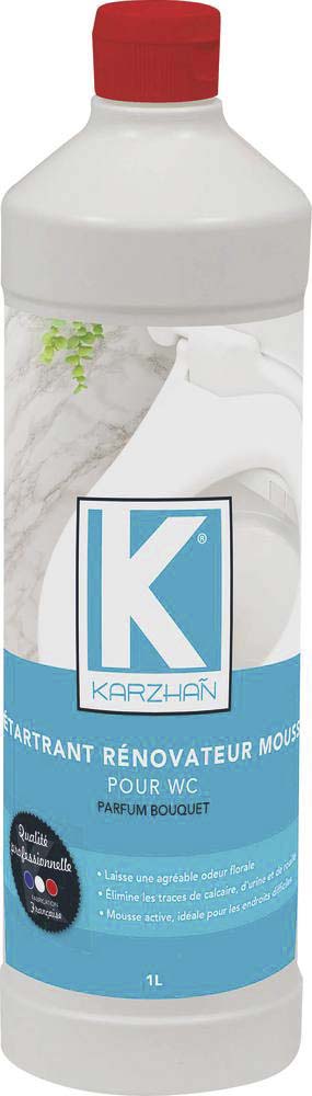 Détartrant rénovateur WC à effet moussant - bouteille de 1L KARZHAN - 58710