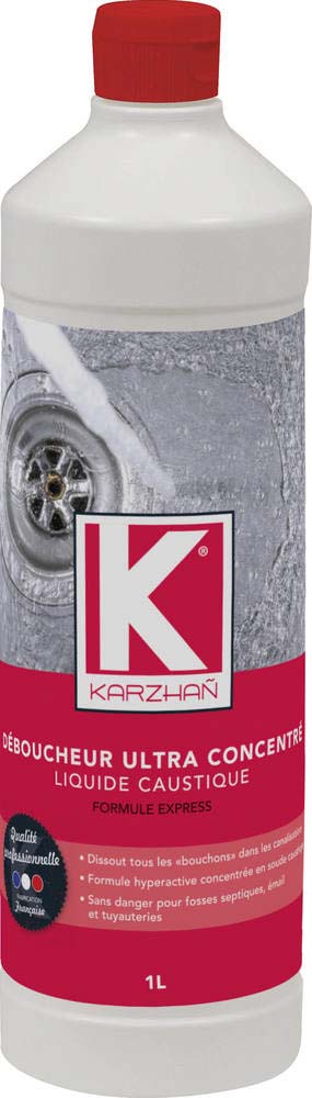 Déboucheur liquide ultra concentré pour canalisation - bouteille de 1L KARZHAN - 58745