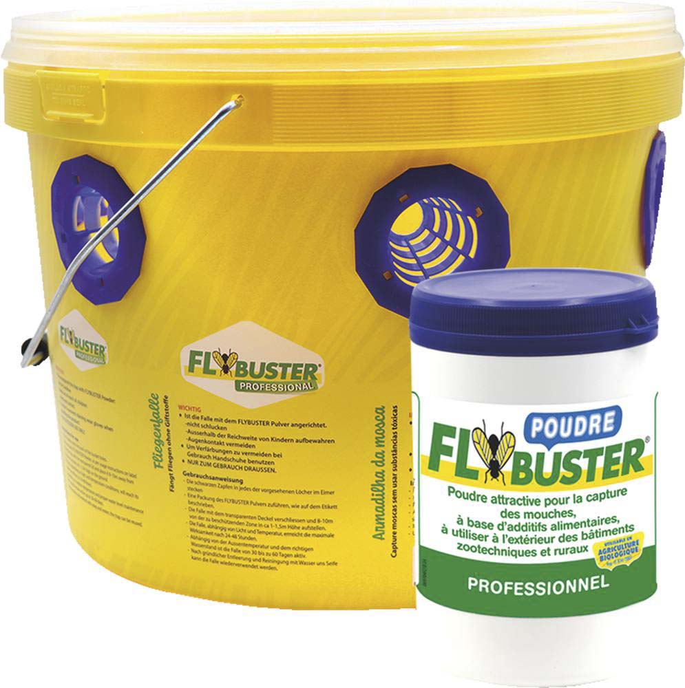 Piége à mouches FLYBUSTER avec seau de 10L et activateur ZAPI FARM - 60135