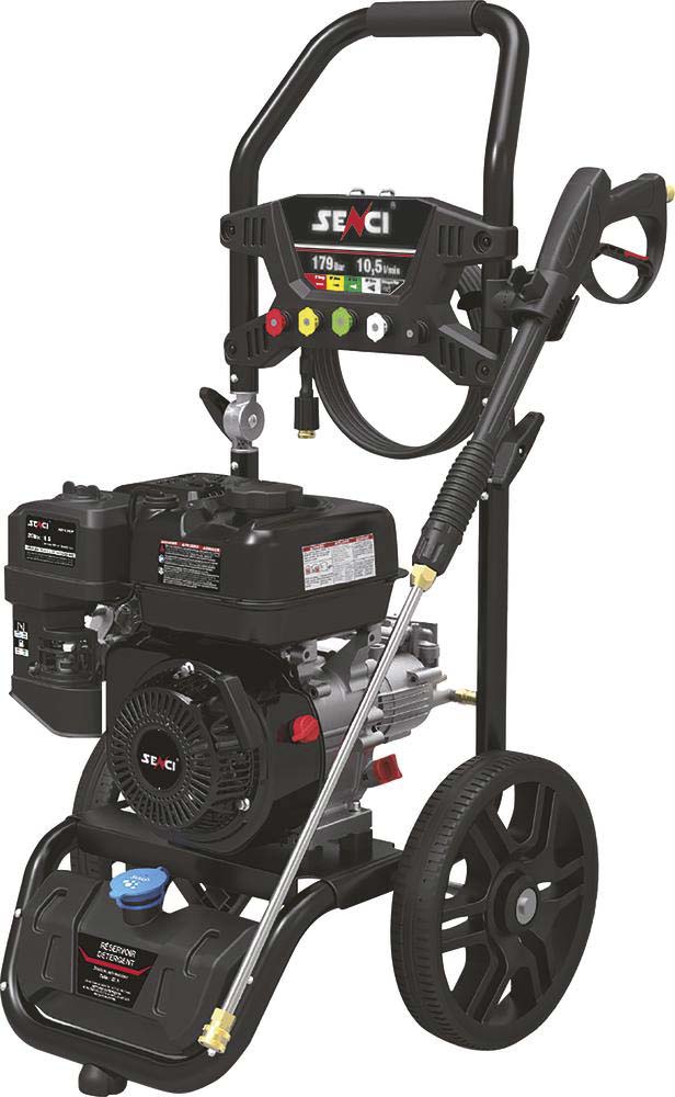 Nettoyeur HP eau froide moteur thermique OHV 10 l/min 220 bar avec flexible 10m SENCI - 64824