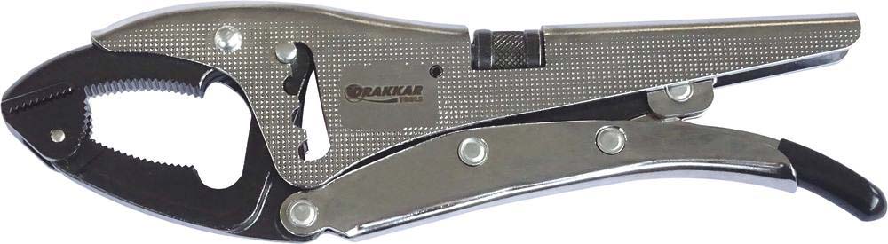 Pince étau à 4 crans 255mm réglage par molette, à bec orientable DRAKKAR TOOLS - 67000